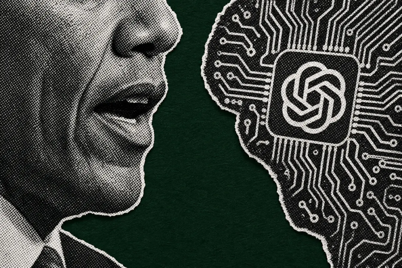 Visage d’Obama face à un cerveau d’IA