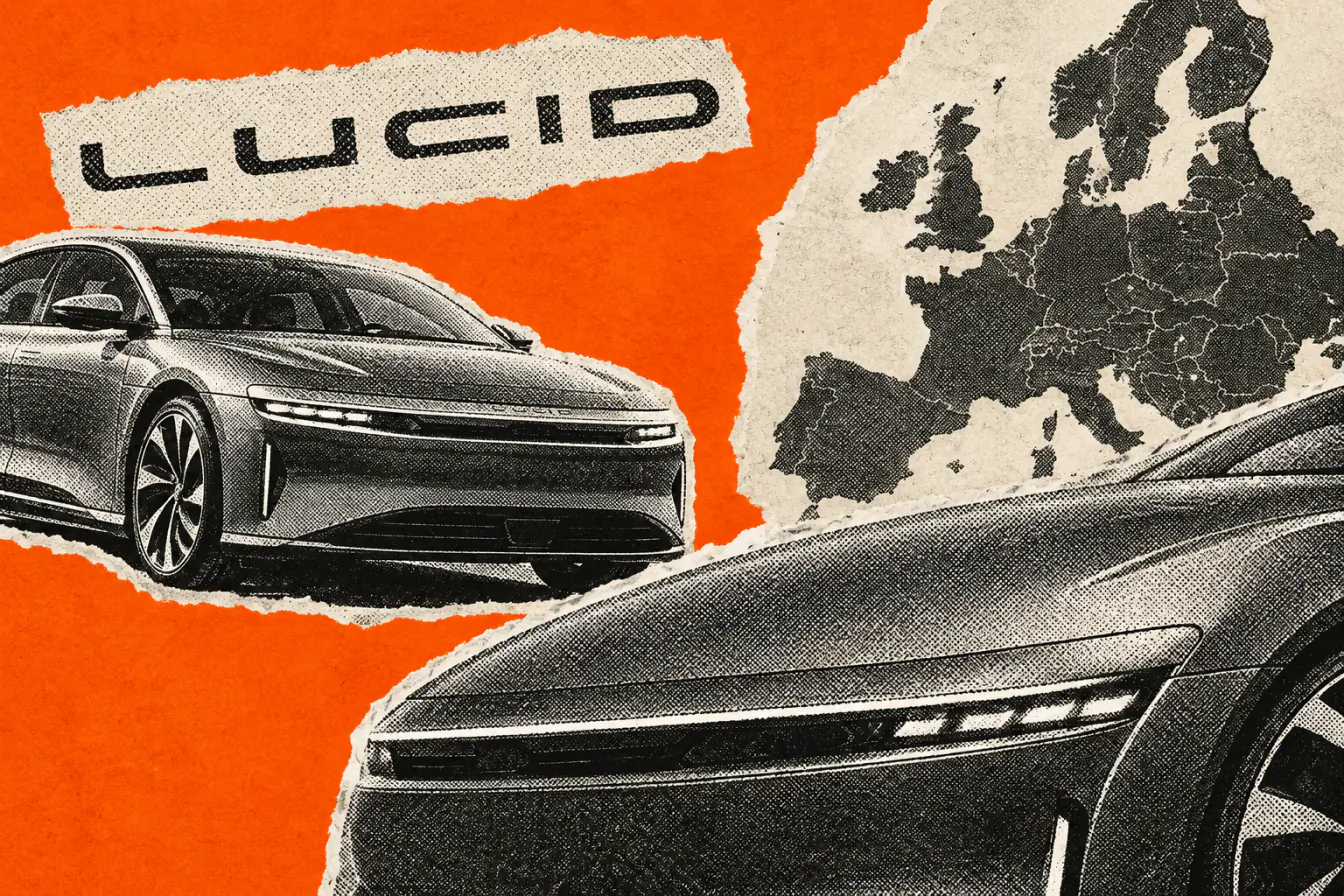 Voiture autonome face à la carte d’Europe