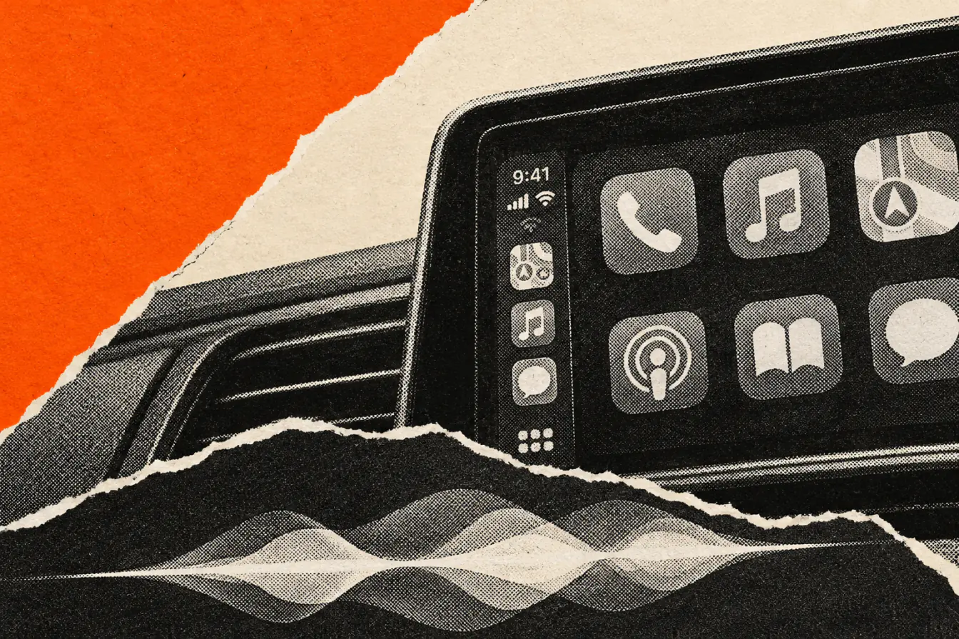 Écran CarPlay serré par l’onde de Siri