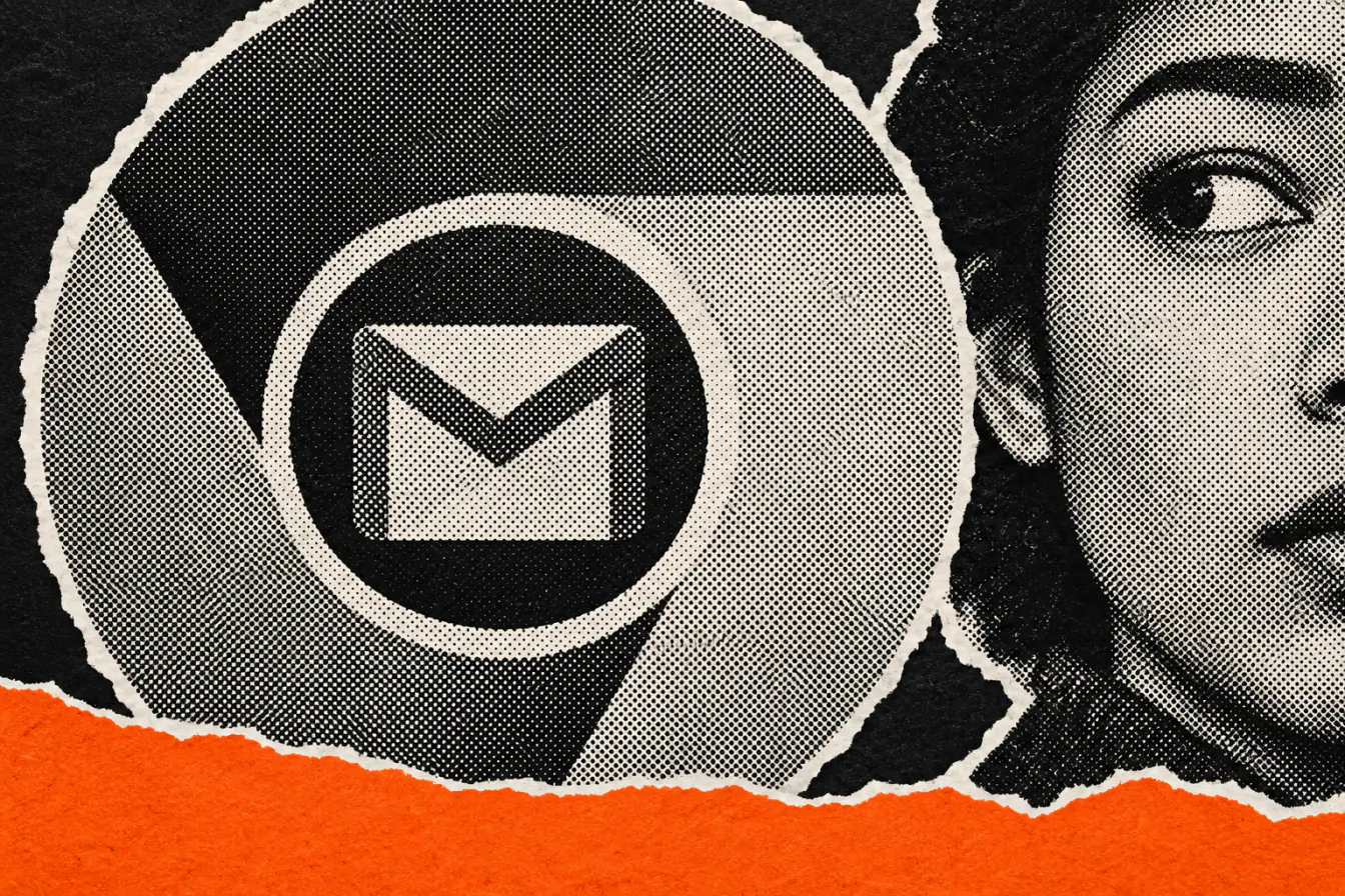 Chrome absorbe Gmail devant un visage