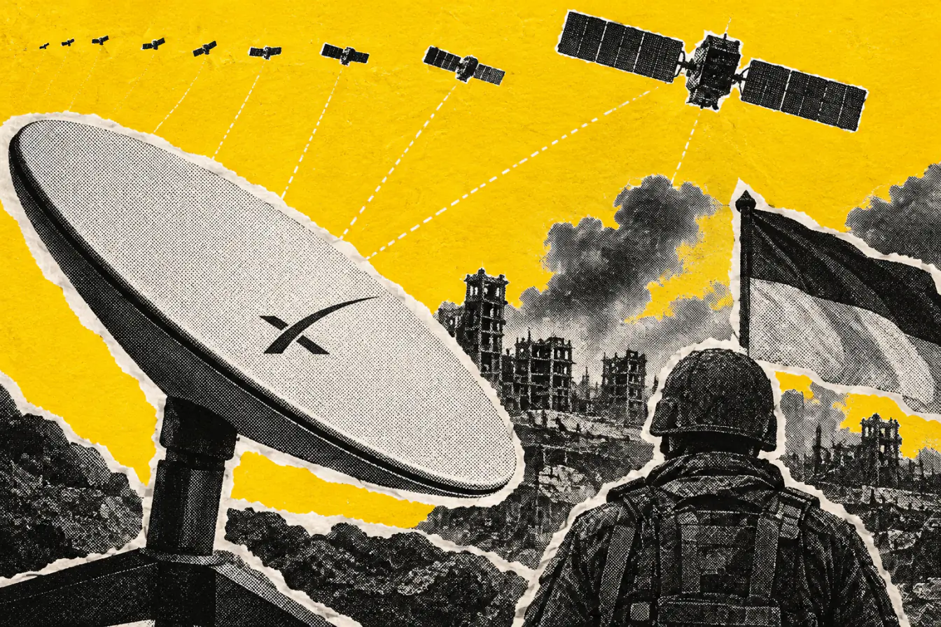 Constellation starlink au dessus de l'ukraine