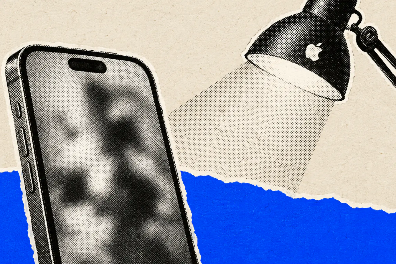 iPhone flou sous une lampe trop faible