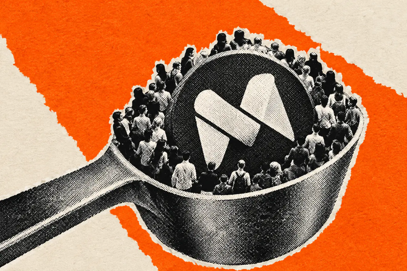 Logo Mecka AI dans une cuillère de données